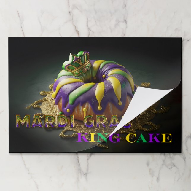 Mardi Gras King Cake Tearaway Paper Placemats (Folded)