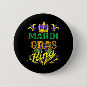Mardi Gras King Men Carnival Costume Gift Mardi Gr Button