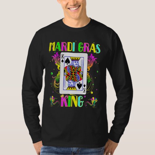 Mardi Gras King Queen Funny Carnival Party Confett T_Shirt