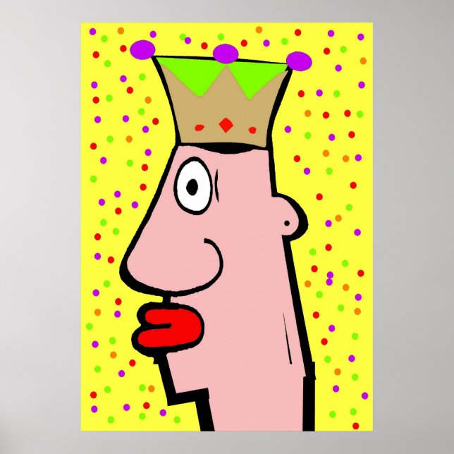 Mardi Gras King "REX" Abstract head, Poster (Front)