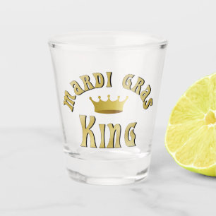 Mardi Gras King Shot Glass