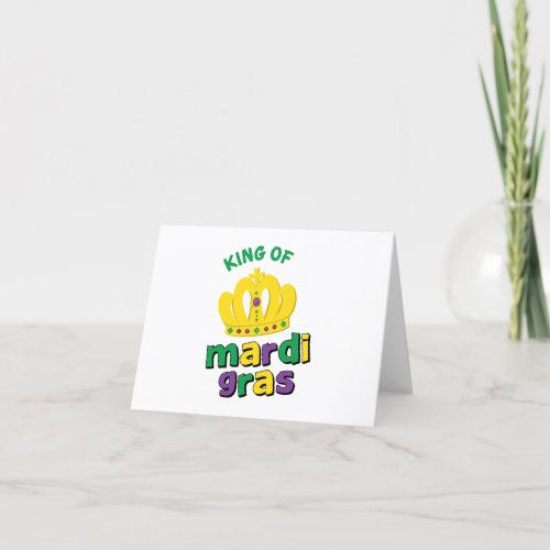 Mardi Gras King Thank You Card