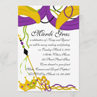 Mardi Gras King's Court Invitation