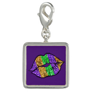 Mardi Gras Kiss Charm