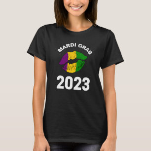Mardi Gras Kiss Lips Lip Fat Tuesday Carnival T-Shirt