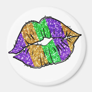 Mardi Gras Kiss Magnet