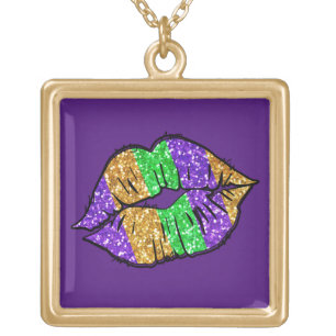 Mardi Gras Kiss Necklace