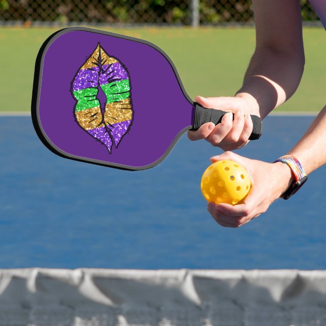 Mardi Gras Kiss Pickleball Racket (Insitu)