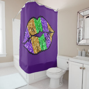 Mardi Gras Kiss Shower Curtain