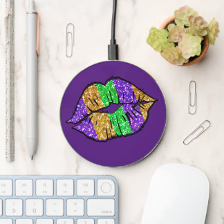 Mardi Gras Kiss Wireless Charger