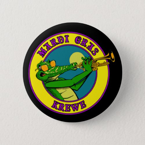 Mardi Gras Krewe Mardi Gras Button