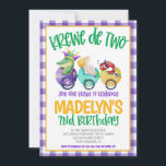 Mardi Gras Krewe Second Birthday Invitation<br><div class="desc">Krewe de TWO!

This adorable float invite makes a great invitation to celebrate your little ones' birthday during Mardi Gras Season!</div>