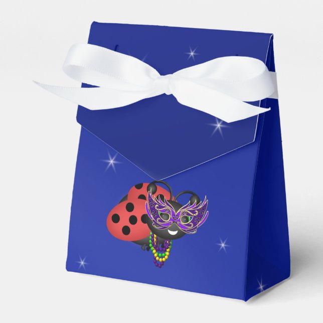 Mardi Gras Ladybug Favor Boxes (Front Side)