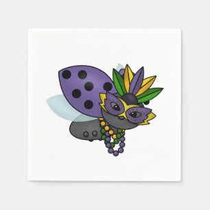 Mardi Gras Ladybug Napkins