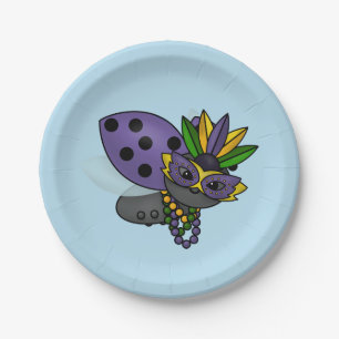 Mardi Gras Ladybug Paper Plates