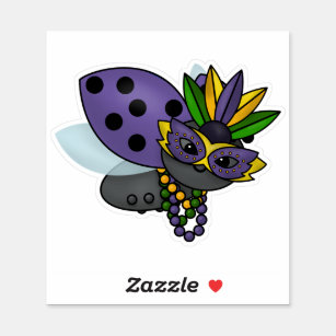 Mardi Gras Ladybug Sticker