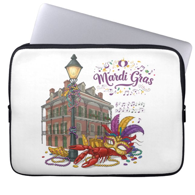 Mardi Gras Laptop Sleeve (Front)