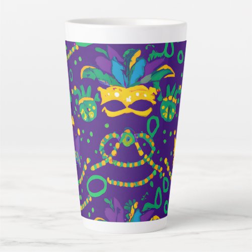 Mardi gras  latte mug