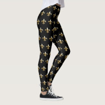 Mardi Gras Gold Purple Black Green Leggings Name