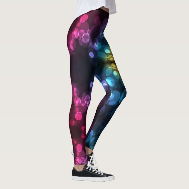 Mardi Gras Leggings Gold Black Purple Green (Right)