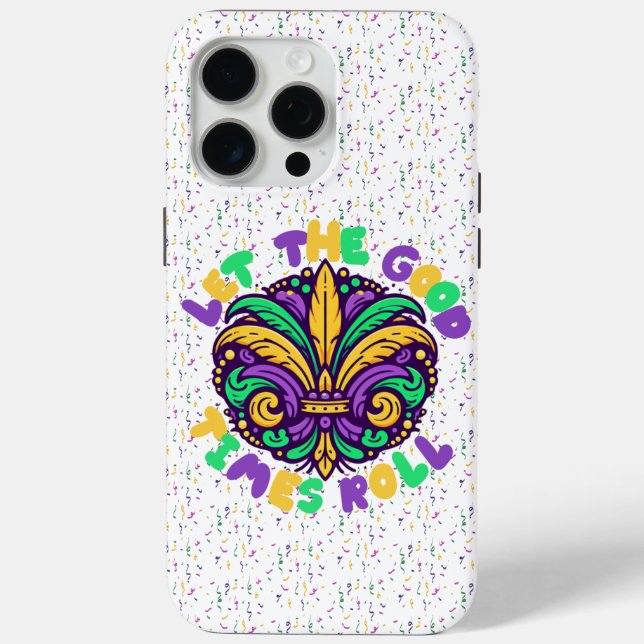 Mardi Gras Let the good times roll Case-Mate iPhone Case (Back)