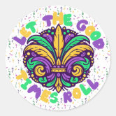 Fleur de Lis Mask Mardi Gras stickers