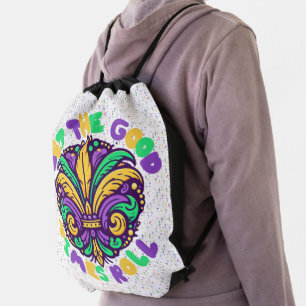 Mardi Gras Let the good times roll Drawstring Bag