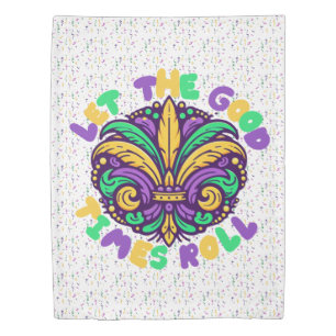 Mardi Gras Let the good times roll Duvet Cover