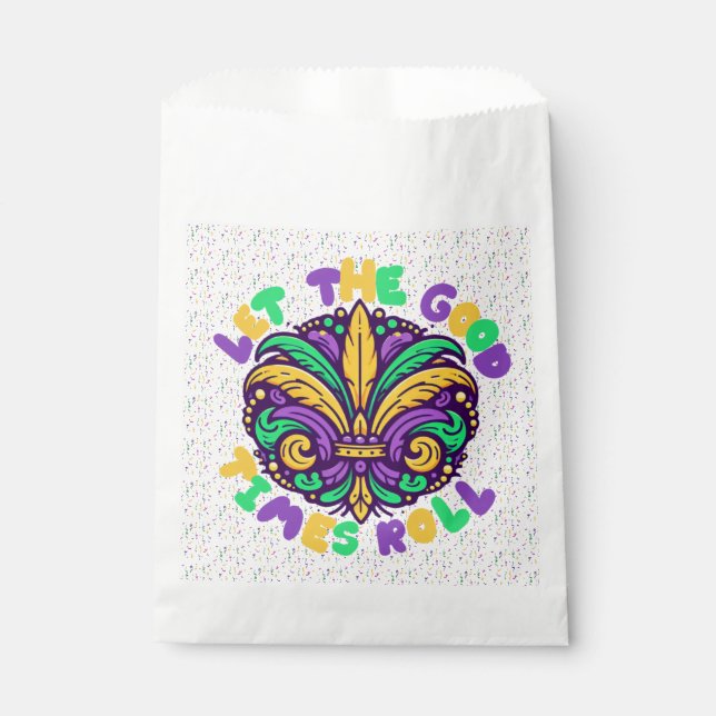 Mardi Gras Let the good times roll Favor Bag (Front)