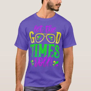 Mardi Gras Let The Good Times Roll Fleur De Lis TS T-Shirt