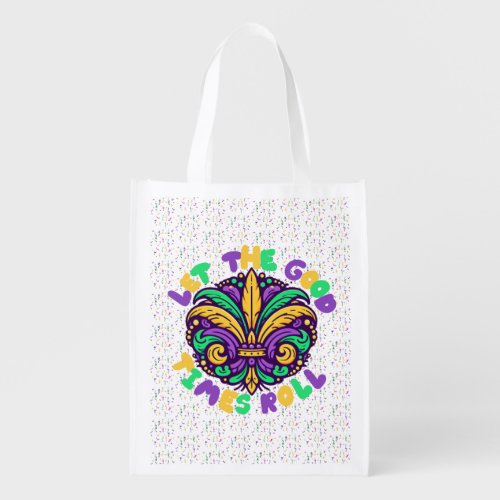 Mardi Gras Let the good times roll Grocery Bag