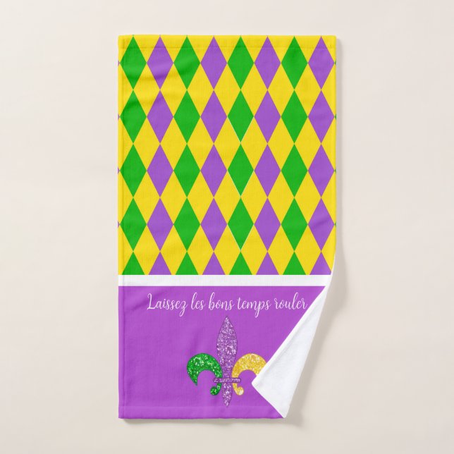 Mardi Gras! Let the Good Times Roll Hand Towel (Hand Towel)