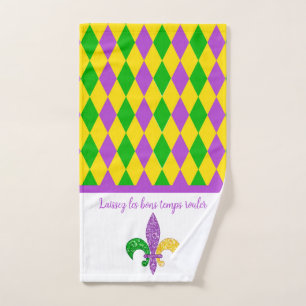 Mardi Gras! Let the Good Times Roll Hand Towel
