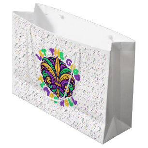 Mardi Gras Let the good times roll Large Gift Bag