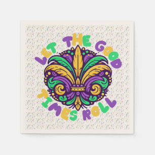 Mardi Gras Let the good times roll Napkins