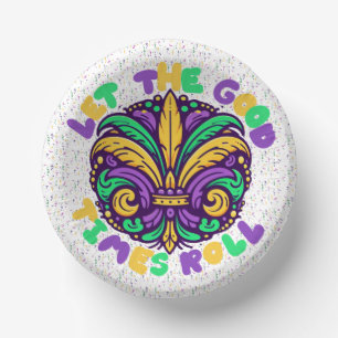 Mardi Gras Let the good times roll Paper Bowls