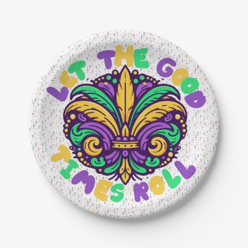 Mardi Gras Let the good times roll Paper Plates