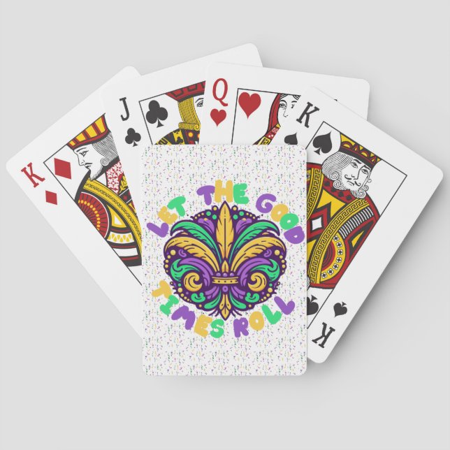 Mardi Gras Let the good times roll Poker Cards (Back)