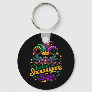 Mardi Gras Let The Shenanigans Begin Men Women Kid Keychain