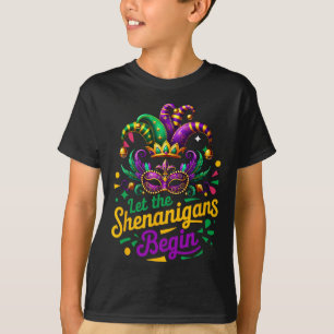 Mardi Gras Let The Shenanigans Begin Men Women Kid T-Shirt