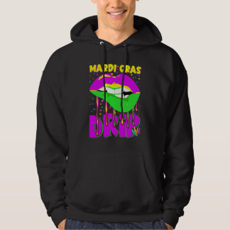 Mardi Gras lips Hoodie