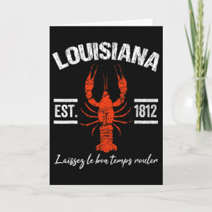Mardi Gras Louisiana Crawfish Tee New Orleans Men  Card