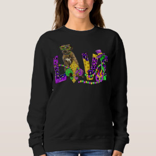 Mardi Gras Love Festival Leopard Irish Wolfhound D Sweatshirt