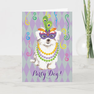 Mardi Gras Maltese Card