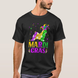 Mardi Gras Maltese Dog Lover Carnival Jester Premi T-Shirt