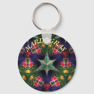 Mardi Gras, Mandala Pattern Colourful Keychain