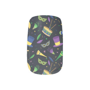 Mardi Gras Manicure: Embrace New Orleans Vibes Minx Nail Art