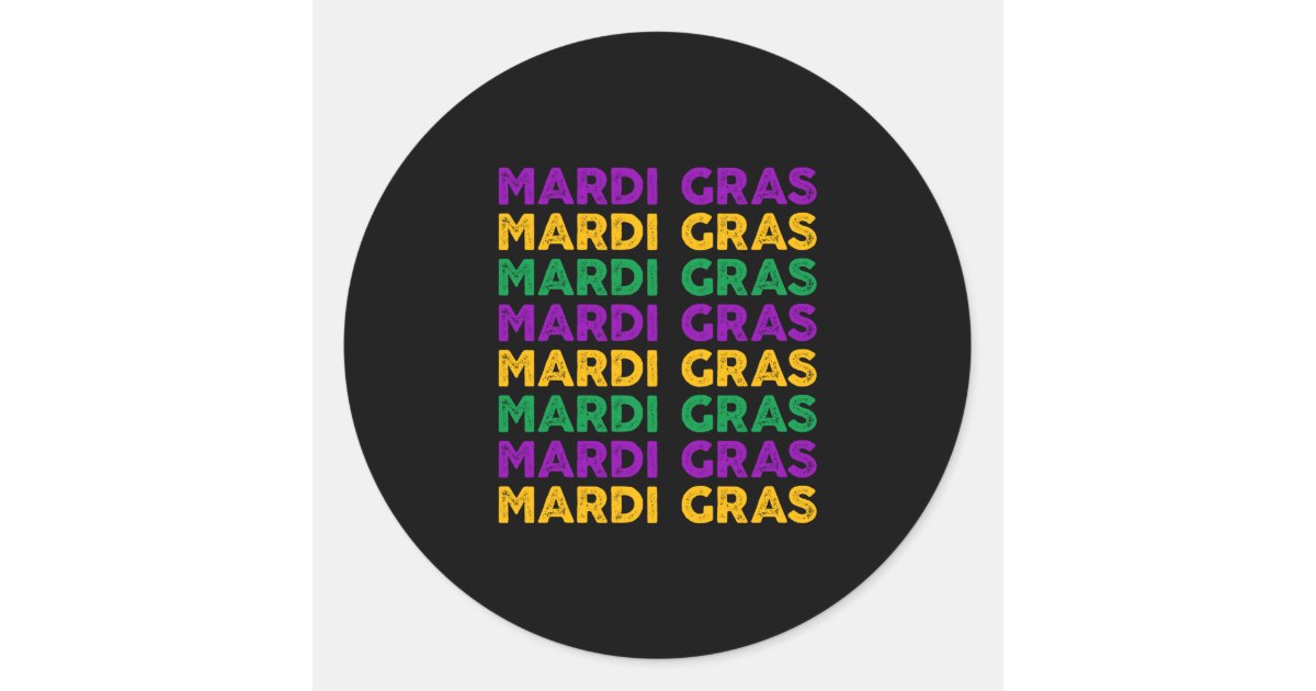 Mardi Gras Mask Beads Sticker, Label, Envelope Seal, Scrapbooking