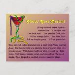 Mardi Gras Martini Recipe Postcard