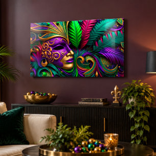 Mardi Gras Mask 36x24 Acrylic Wall Art
